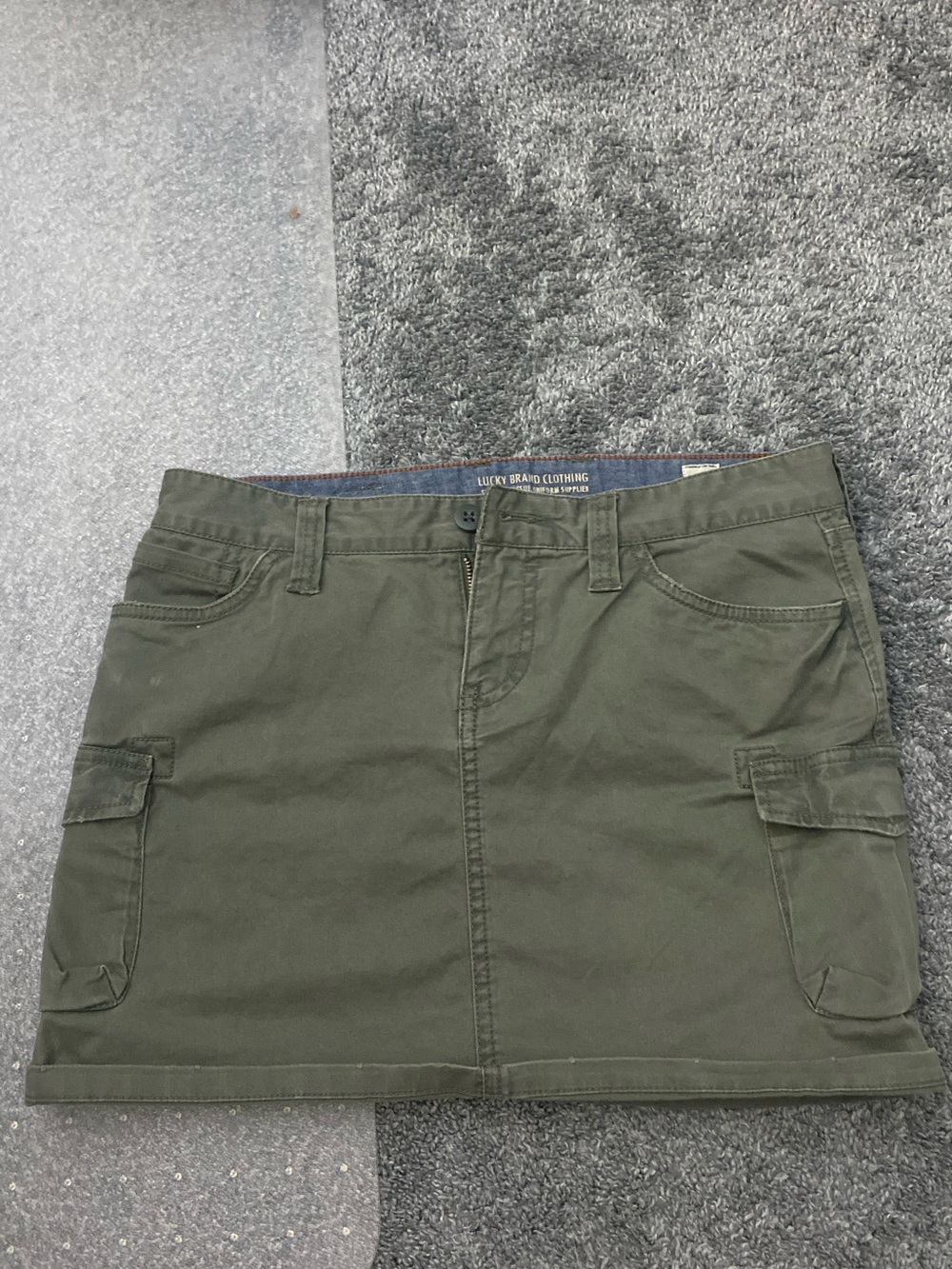 Lucky Brand Green Cargo Mini Skirt